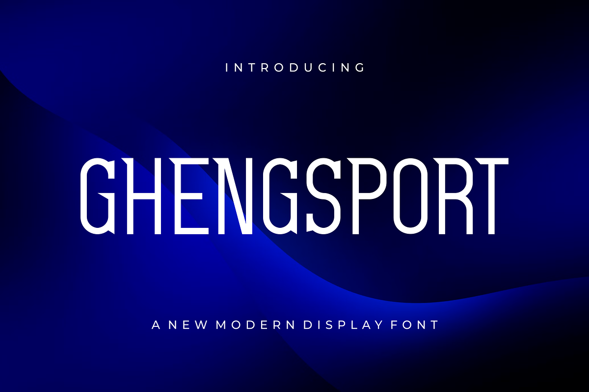 Ghengsport - Font, a Sans Serif Font by artchiles_design (Photo 1 of 5)