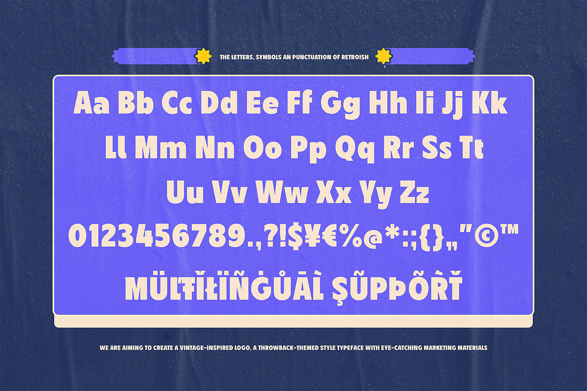 Retroish Display Typeface, a Sans Serif Font by graphicook (Photo 2 of 10)