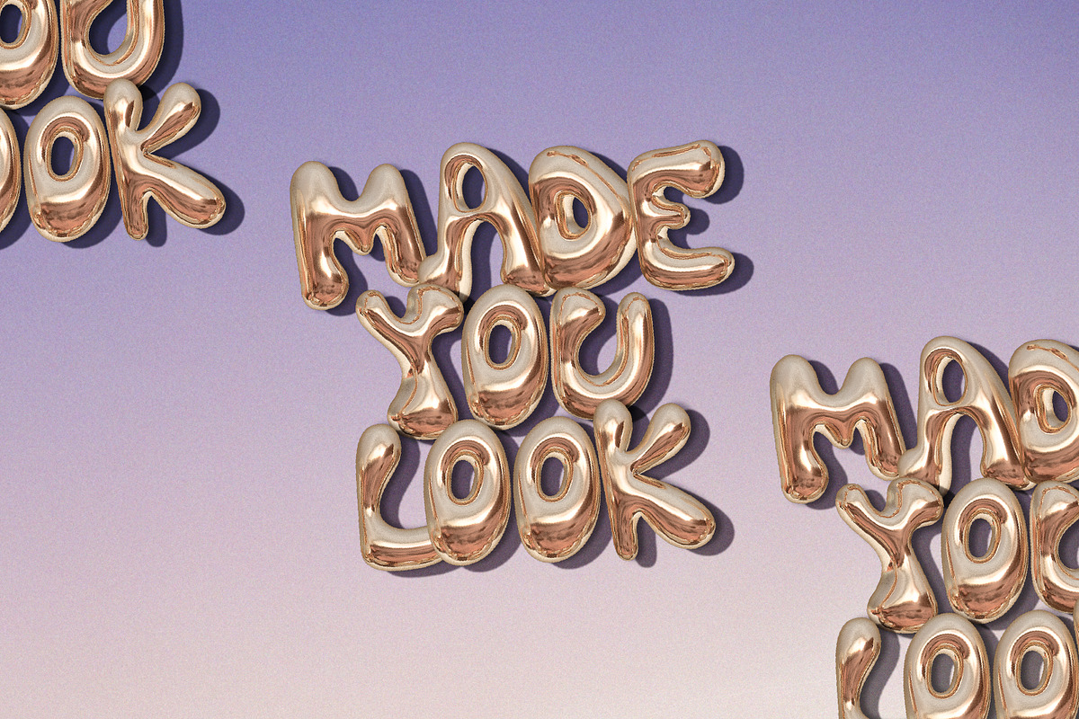 Bling - A Gold Balloon SVG Font, a Font by Nicky Laatz (Photo 6 of 16)