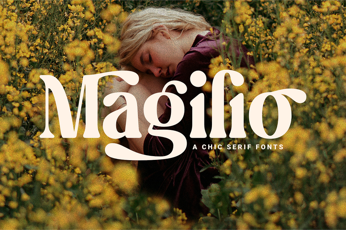 Magilio - A Chic Serif Fonts, a Serif Font by Prioritype Co (Photo 1 of 23)