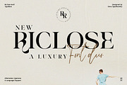 Riclose Font Duo, a Serif Font by Dora Typefoundry (Thumbnail 1 of 29)