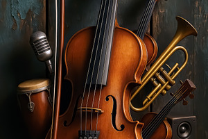 Classic and retro musical instrument, an Arts & Entertainment Photo by angellodeco