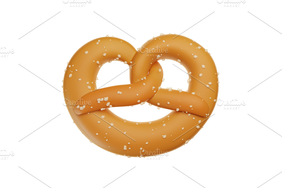 Cute 3D German Pretzel, an Object Graphic by Hannet (Photo 4 of 5)