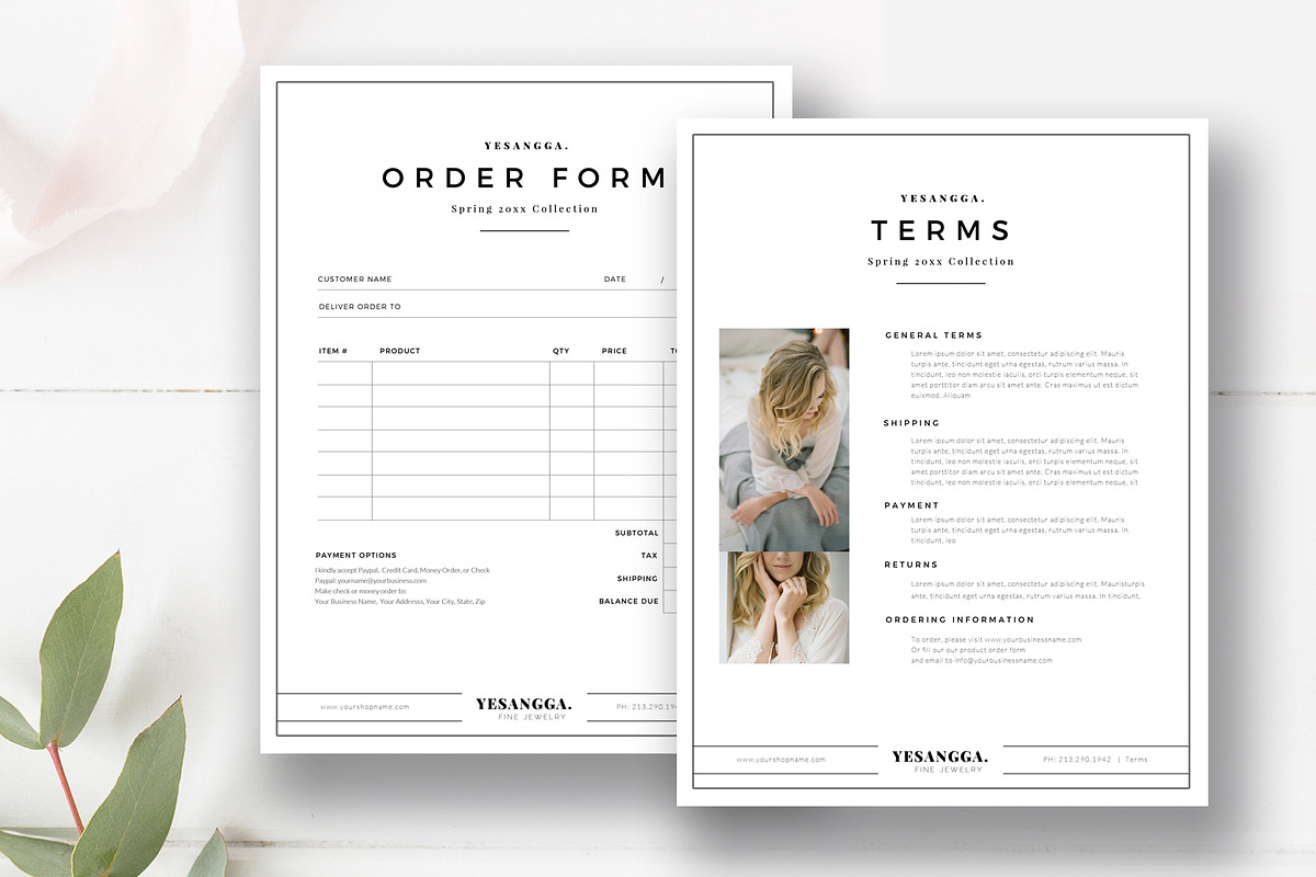 Product Order Form and Terms Sheets, a Stationery Template by By Stephanie Design (Photo 2 of 4)