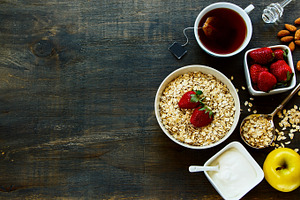 Breakfast stock photo containing breakfast and snack