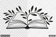 Floral Book SVG PNG Bundle Vol. 1, an Illustration by Actual Pixel (Thumbnail 14 of 29)