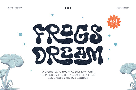 Frogs Dream - Bubble Font, a Font by Wacaksara Co.