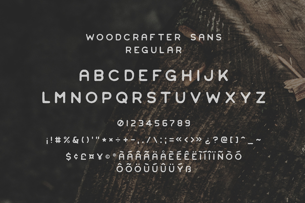 Woodcrafter Sans - 4 Font Family, a Sans Serif Font by Greg Nicholls (Photo 9 of 9)