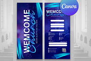 Church Welcome Card Template Canva, a Marketing Template by Design Up (Thumbnail 1 of 3)