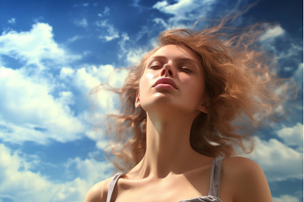 Fashion blonde woman view. Generate, a Person Photo by Ylivdesign