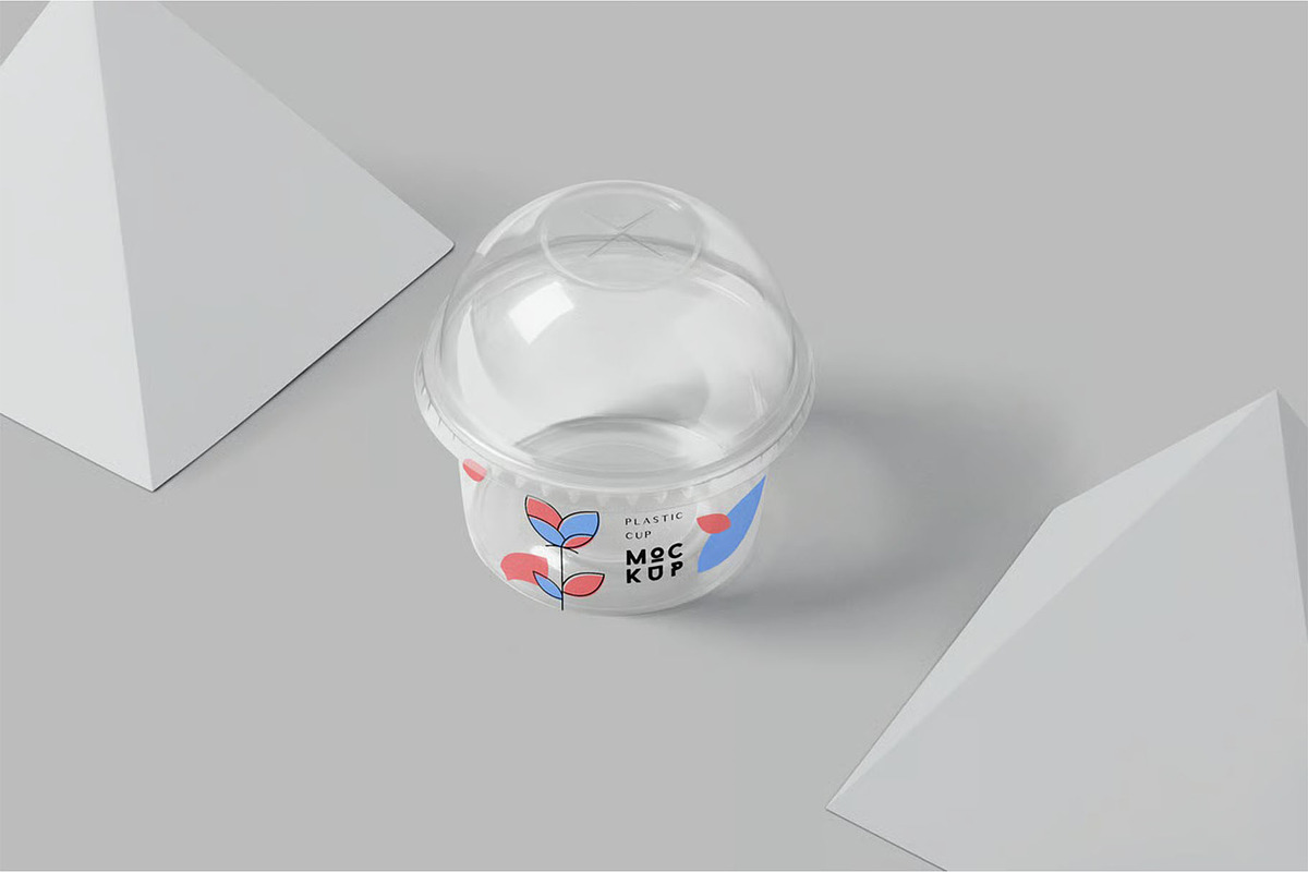Transparent Ice Cream Cup Mockup, a Packaging Mockup by megostudi0 (Photo 3 of 7)