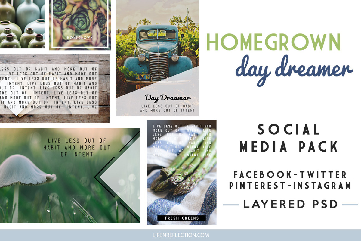 Social Media Pack: HOMEGROWN, a Social Media Template by lifenreflection (Photo 2 of 3)