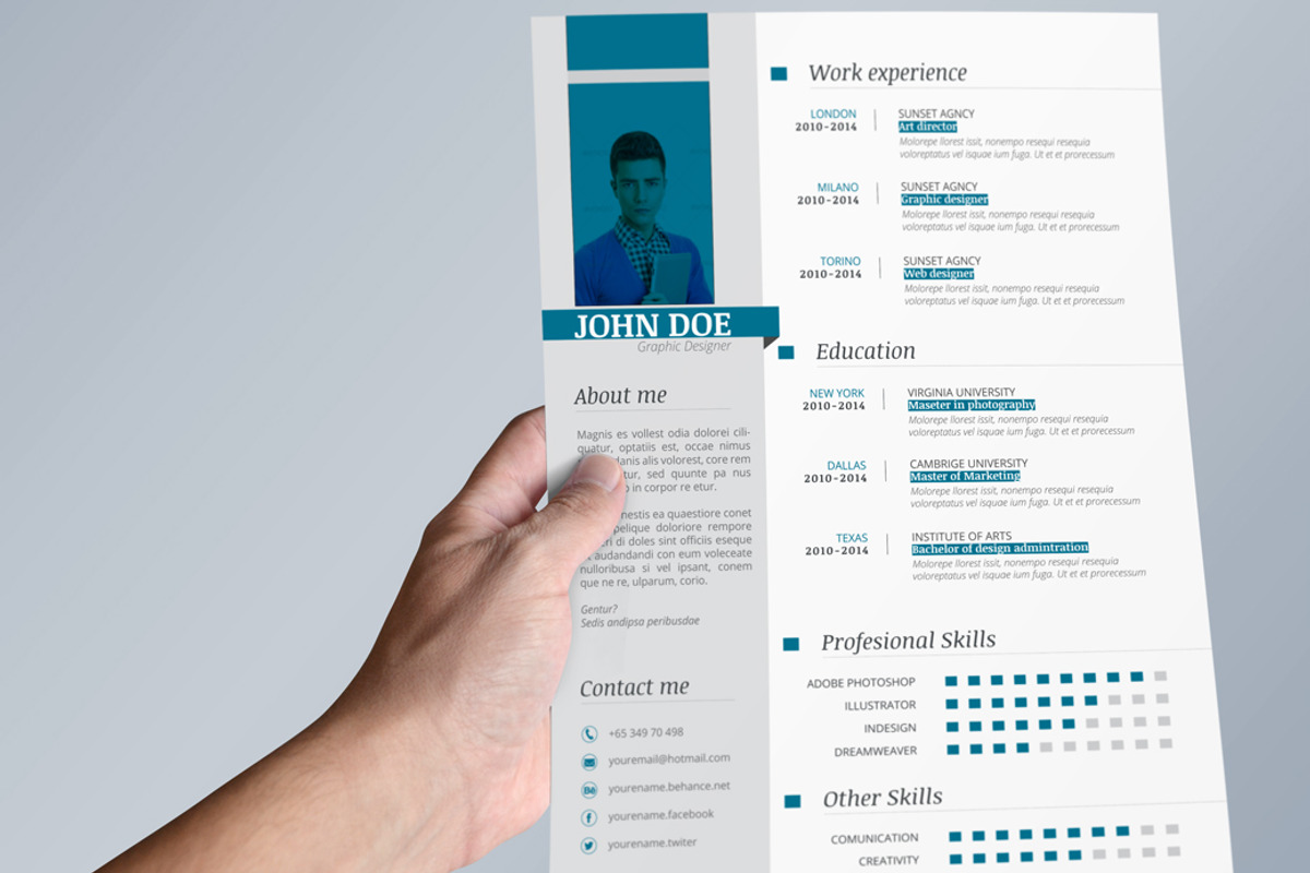 Clean Resume + Cover letter, a Resume Template by sz81 (Photo 2 of 5)