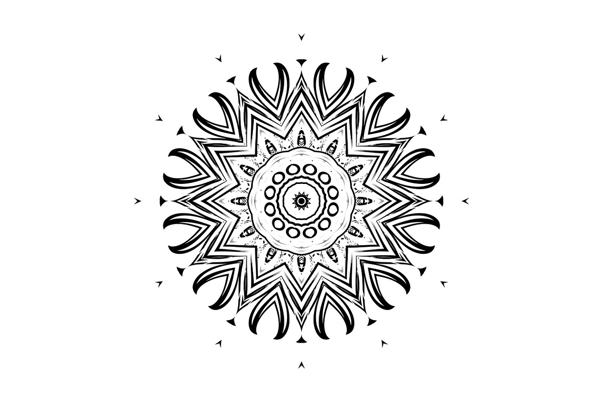 Modern Black and White Mandala Pack, a Decorative Illustration by NJ Himel (Photo 97 of 101)