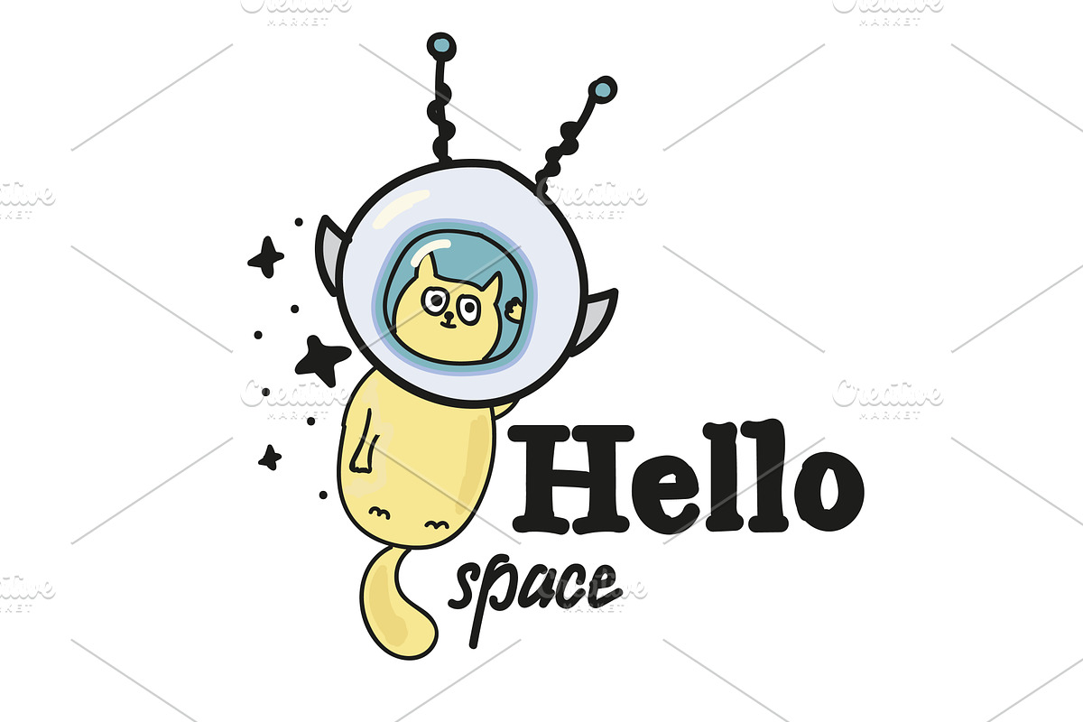 Space - big set +2 patterns, an Animal Illustration by pashigorov (Photo 4 of 9)