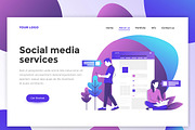 Landing page templates, a Templates & Theme by Creative Graphics (Thumbnail 10 of 12)