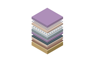 Layered orthopedic mattress icon, a Technology Illustration by the8monkey