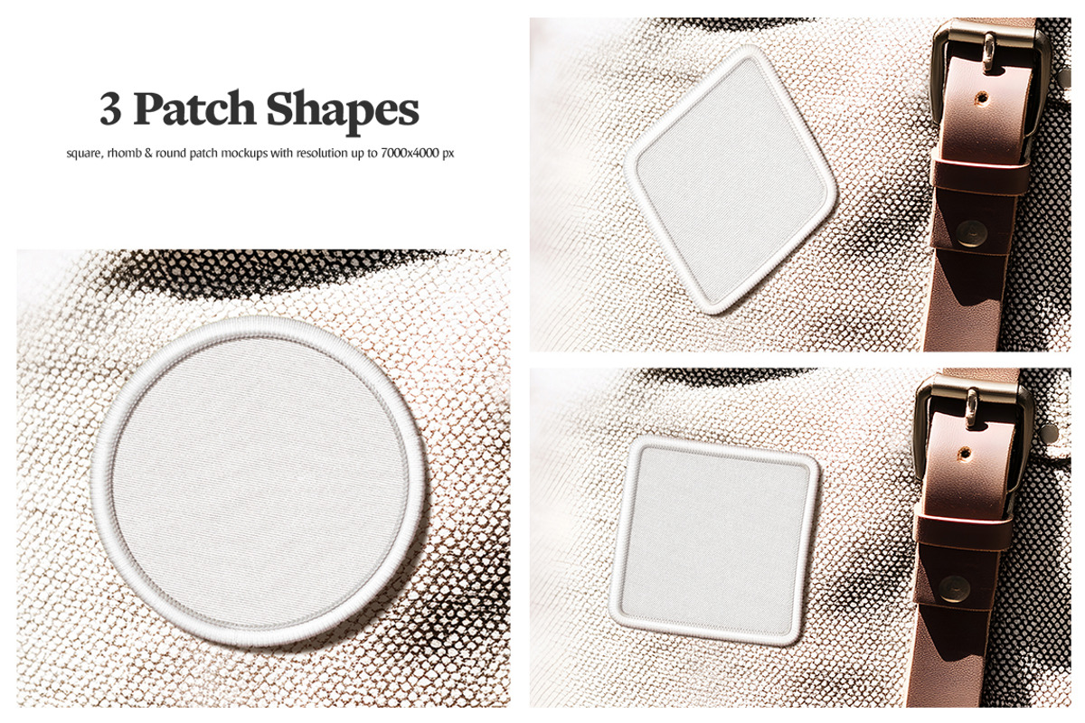 Embroidered Patches Mockups, an Apparel Mockup by rebrandy (Photo 3 of 8)