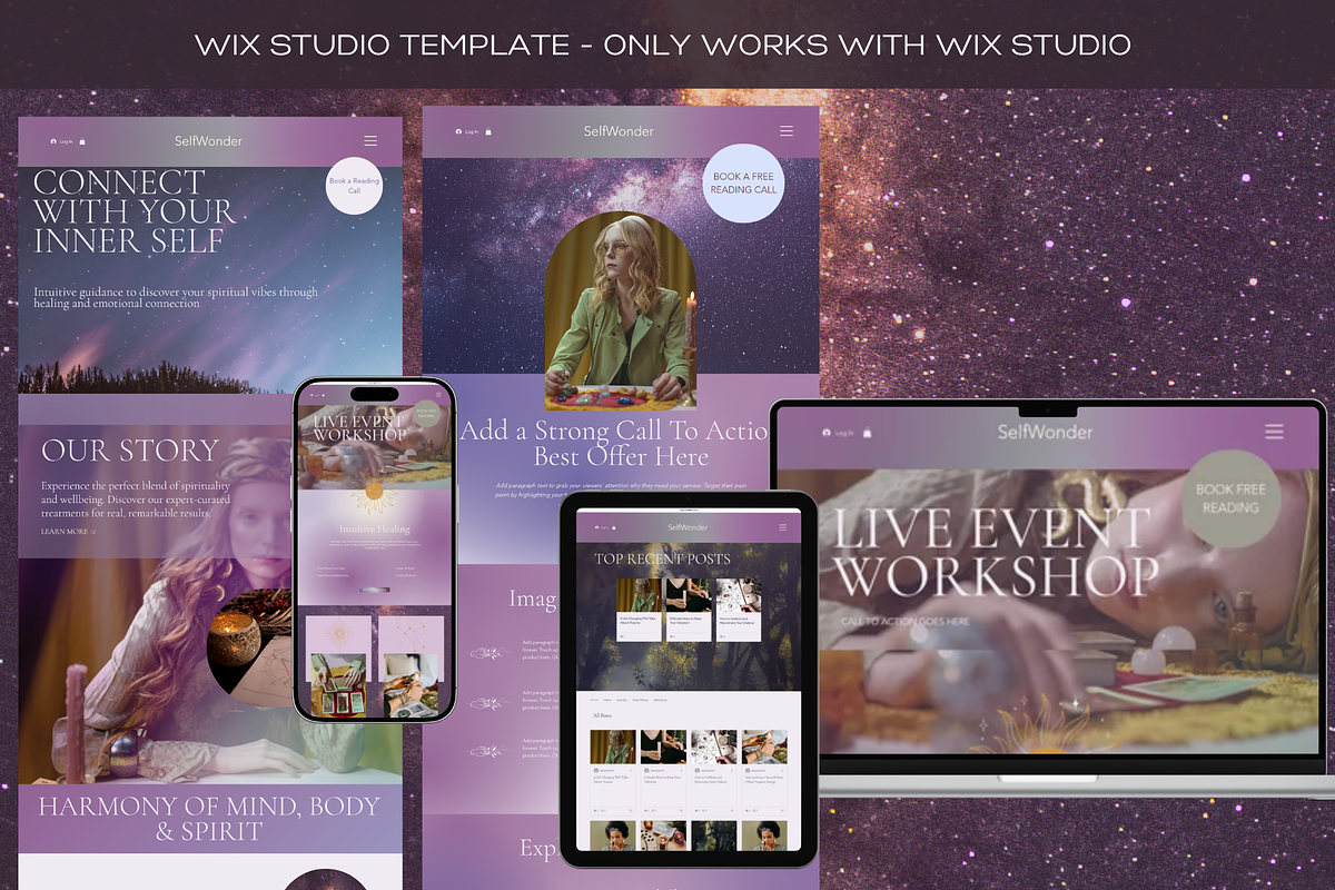 Astrology Website Mystic Template, a Wix Template by Deepa Template Studio (Photo 1 of 7)