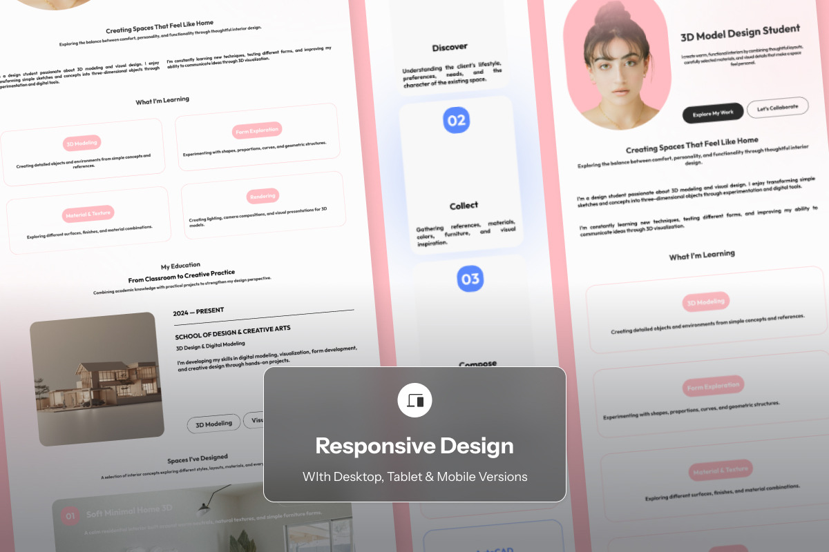 Student Personal Portfolio Website, a Landing Page Template by twinstd (Photo 3 of 5)