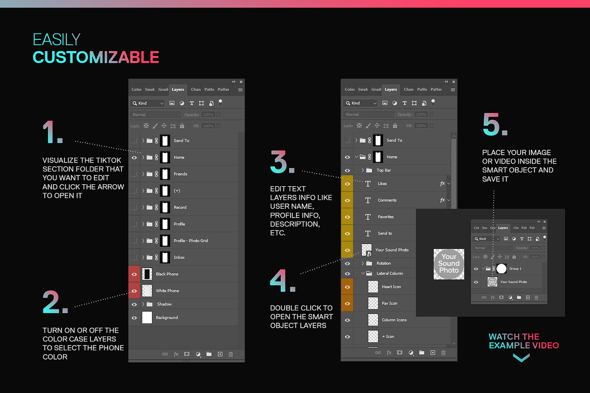 TikTok Smartphone Mockup, a Templates & Theme by MDG (Photo 4 of 7)