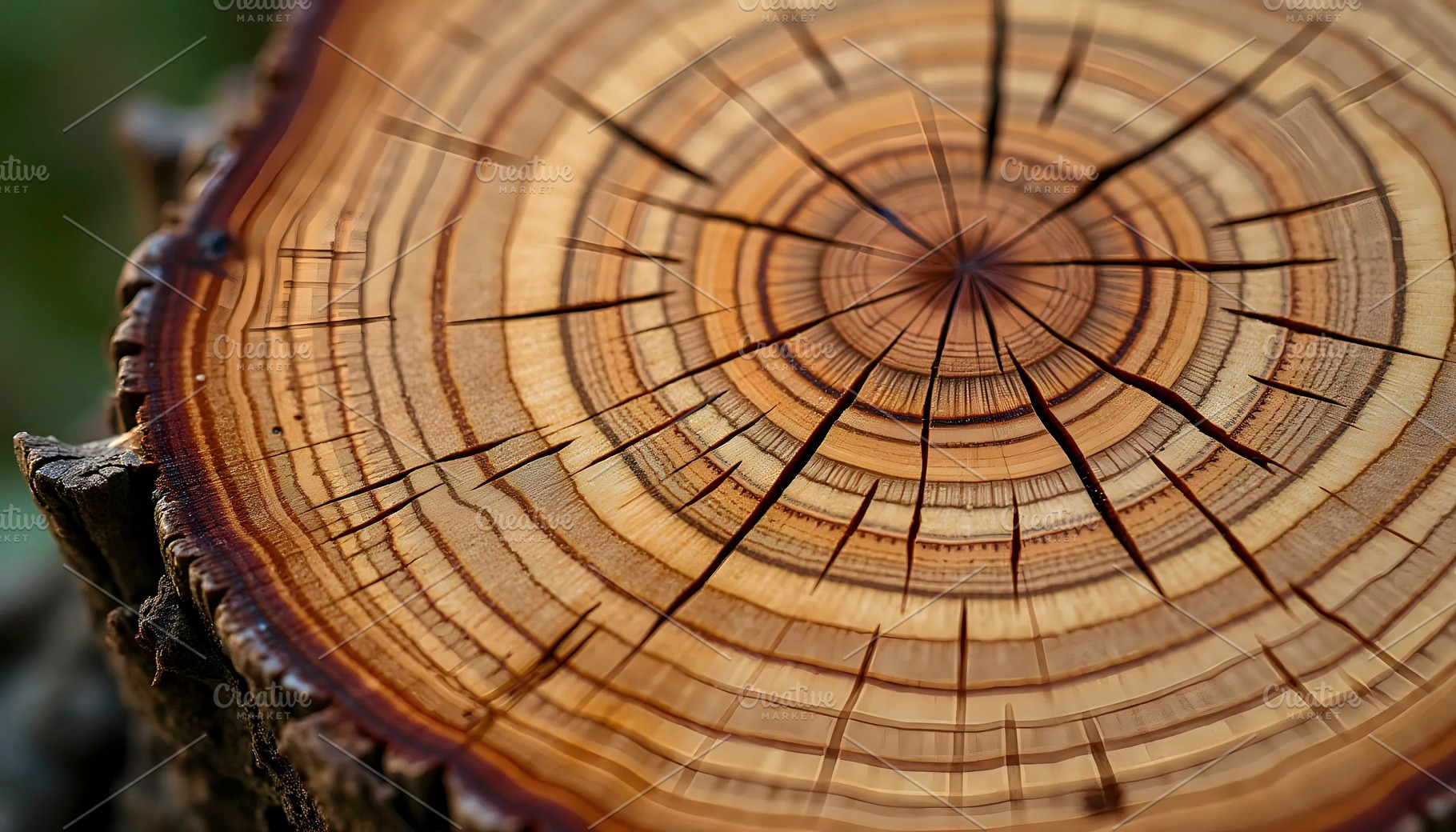 Textured Surface of Real Tree Rings, a Photo by LOGOCREATIVE