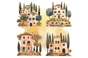 Life In Italy Clipart Set, a Decorative Illustration by The Dutch Lady Designs (Thumbnail 5 of 7)