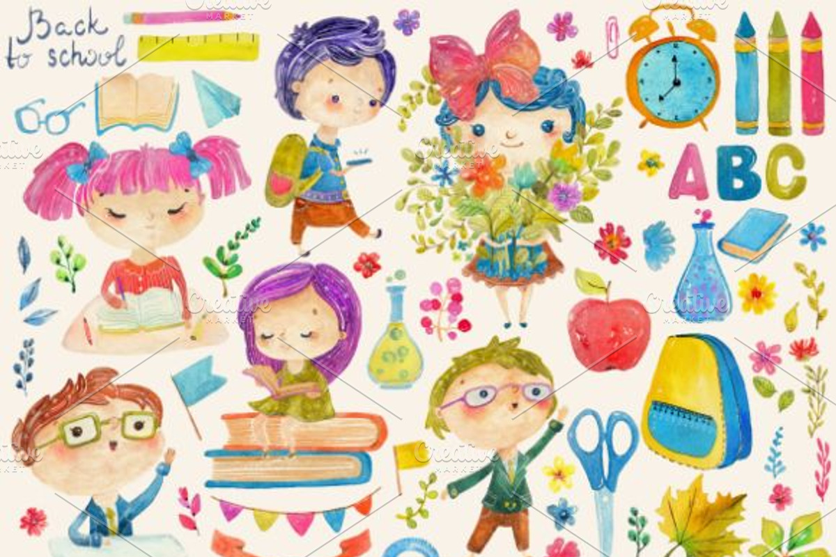 School children collection, an Education Illustration by JaneLane (Photo 3 of 5)