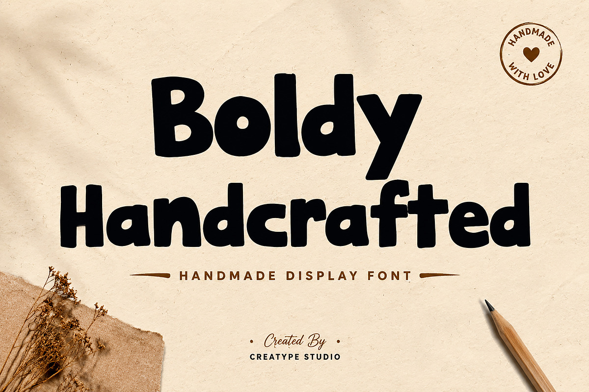 Boldy Handcrafted -Boldy Handcrafted, a Sans Serif Font by Wow Magic (Photo 1 of 5)