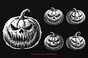 10 Bundle Dark Art Pumpkin Halloween, an Illustration by Morspective (Thumbnail 3 of 7)