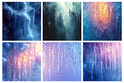 Frozen Icicles Digital Paper, an Illustration by RobertsArt (Thumbnail 2 of 7)