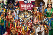 Hindu Gods Pantheon cliparts V2, a Person Illustration by ThatsDesignArt (Thumbnail 1 of 12)