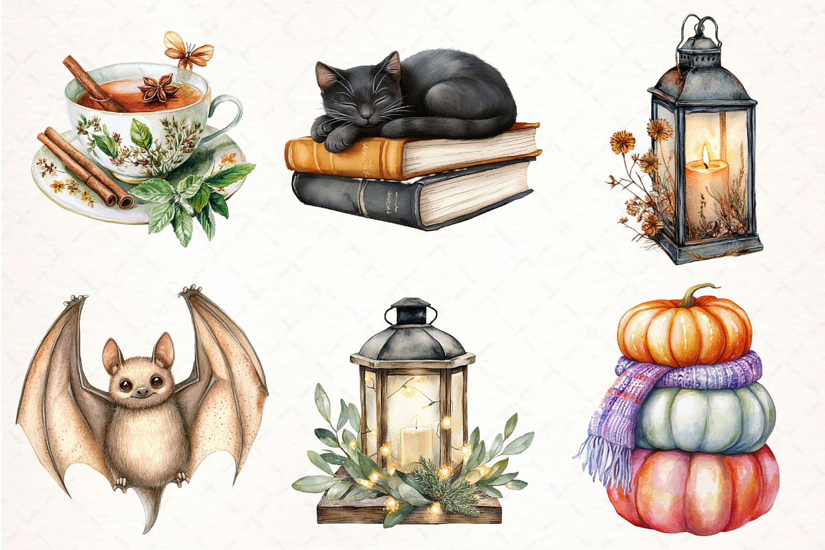 Serene Halloween Day Clipart, an Illustration by Pixels.Craft (Photo 3 of 7)