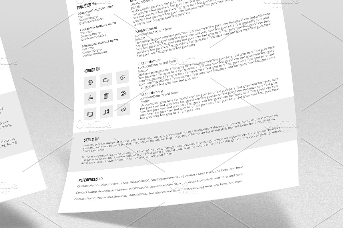 Clean Cut CV, a Resume Template by Valeur Design (Photo 4 of 4)