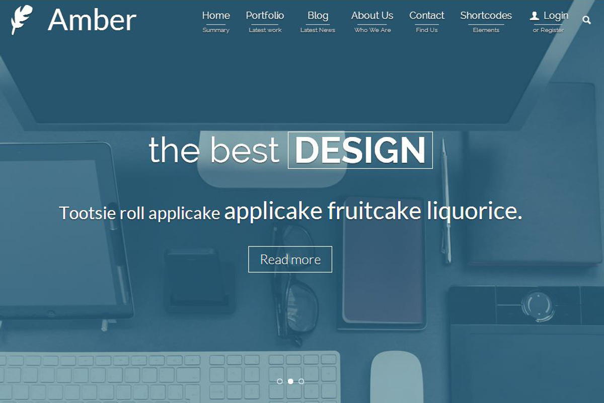 Amber - Responsive Multi-Template, a Bootstrap Template by themeMatch (Photo 2 of 4)