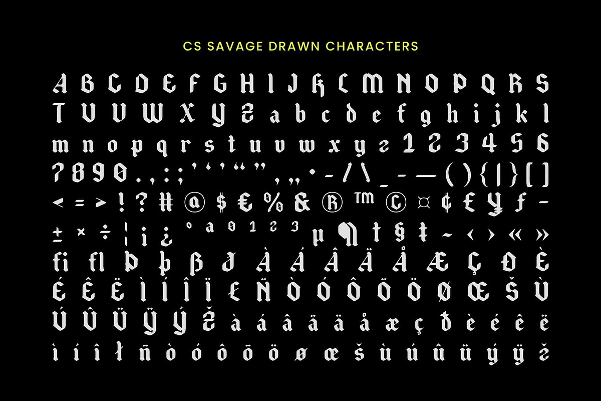 CS Savage Drawn, a Blackletter Font by Craft Supply Co. (Photo 8 of 8)
