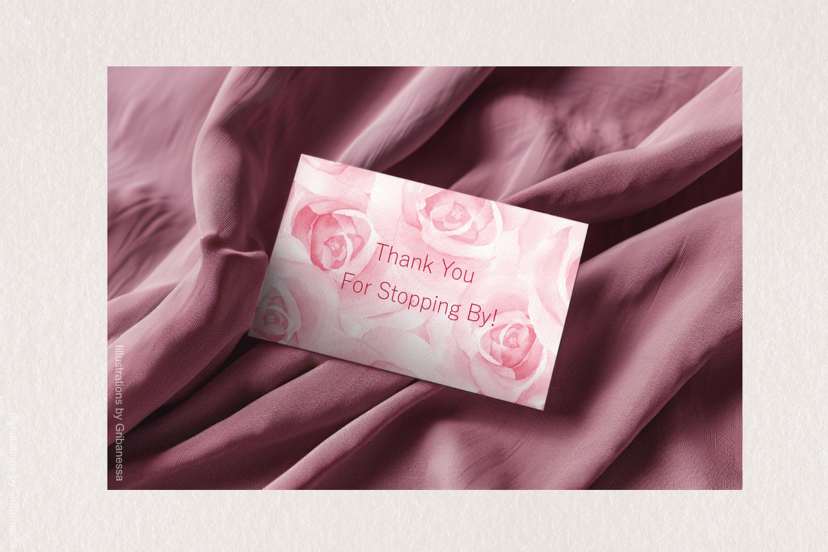 Pink Roses Watercolor Pattern, a Pattern Graphic by Gribanessa (Photo 4 of 4)