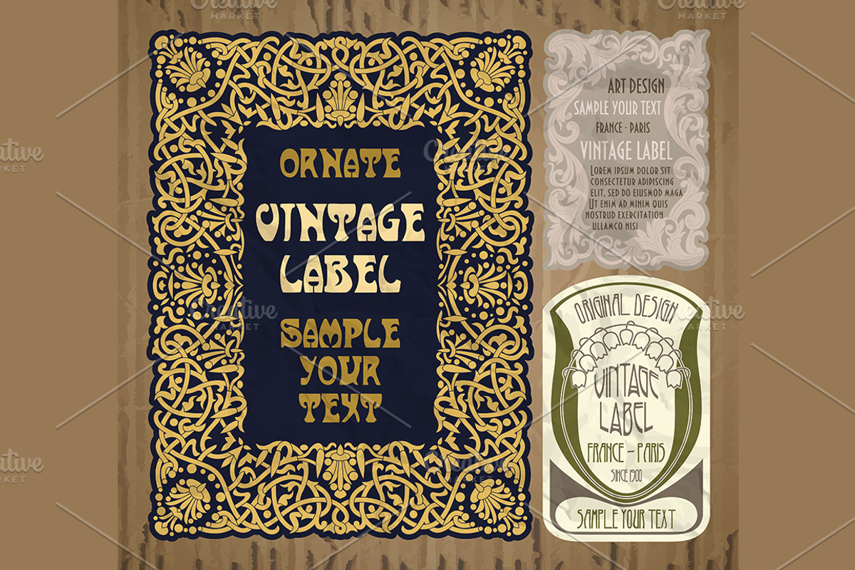 Label Art Nouveau - sets, a Decorative Illustration by Stanislav Kharchevskyi (Photo 7 of 8)