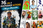 16-in-1 Photoshop Action Mega Bundle, an Action Add-On by Studio Retouch (Thumbnail 1 of 49)