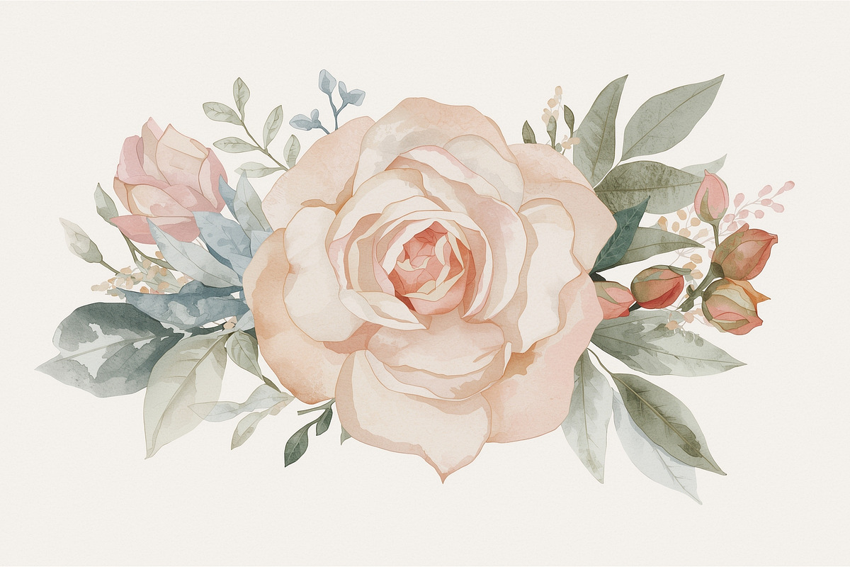 Watercolor Peony Floral Clipart Bund, a Graphic by Creativeshirt (Photo 14 of 15)