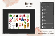 Ice cream watercolor collection, a Food Illustration by Navenzeles (Thumbnail 12 of 12)