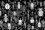 Floral and Insects Folk Art, a Pattern Graphic by Arie Clares (Thumbnail 8 of 11)