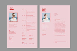 Pink Resume Design Layout