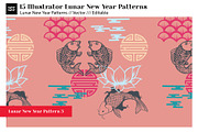 15 Vector Lunar New Year Patterns, a Pattern Graphic by CC CREATIVE CO (Thumbnail 11 of 23)