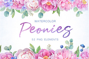 Watercolor Peonies