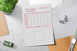 Printable Weekly Salah Tracker