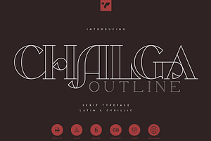 Chalga Outline - Serif Typeface