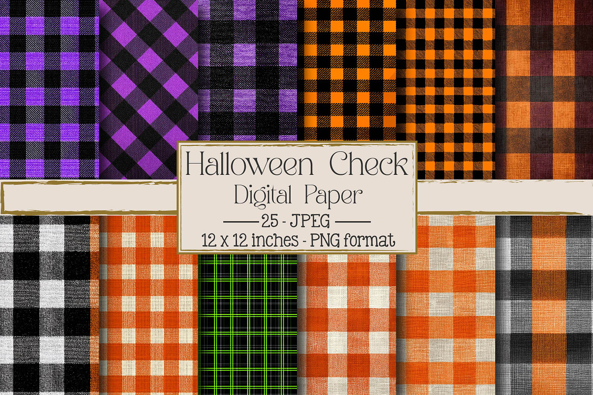 Halloween Check Patterns, an Illustration by DreamPrint404 (Photo 1 of 4)
