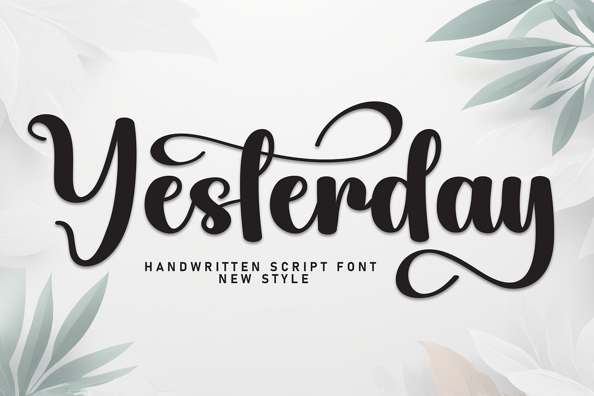 Yesterday | Script Font, a Handwritten Font by Scratchones (Photo 1 of 9)