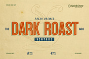 Dark Roast Vintage Modern Font, a Sans Serif Font by SpiralShare Digital (Thumbnail 1 of 6)